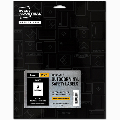 Avery Adhesive Printable Vinyl Signs (AVE61551)