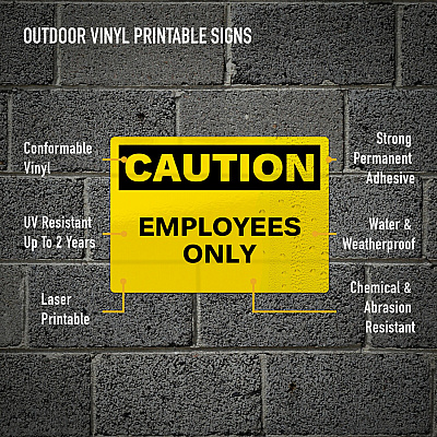 Avery Adhesive Printable Vinyl Signs (AVE61554)