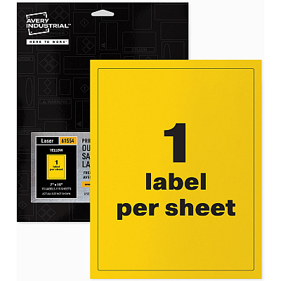 Avery Adhesive Printable Vinyl Signs (AVE61554)