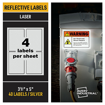 Avery Reflective Sign Labels (AVE61584)