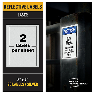 Avery Reflective Sign Labels (AVE61583)
