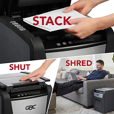 GBC AutoFeed+ Home Office Shredder, 100M, Micro-Cut, 100 Sheets (GBCWSM1757603)