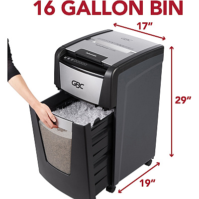 GBC AutoFeed+ Small Office Shredder, 230X, Super Cross-Cut, 230 Sheets (GBCWSM1757606)