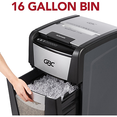 GBC AutoFeed+ Office Shredder, 300X, Super Cross-Cut, 300 Sheets (GBCWSM1757608)