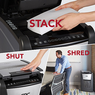 GBC AutoFeed+ Office Shredder, 300M, Micro-Cut, 300 Sheets (GBCWSM1757609)