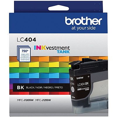 Brother INKvestment LC404BK Original Standard Yield Inkjet Ink Cartridge - Single Pack - Black - 1 Each (BRTLC404BKS)