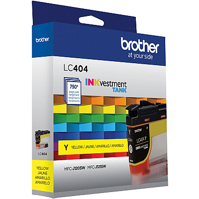 Brother INKvestment LC404Y Original Standard Yield Inkjet Ink Cartridge - Single Pack - Yellow - 1 Each (BRTLC404YS)