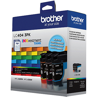 Brother INKvestment LC4043PK Original Standard Yield Inkjet Ink Cartridge - Cyan, Magenta, Yellow - 3 Pack (BRTLC4043PKS)