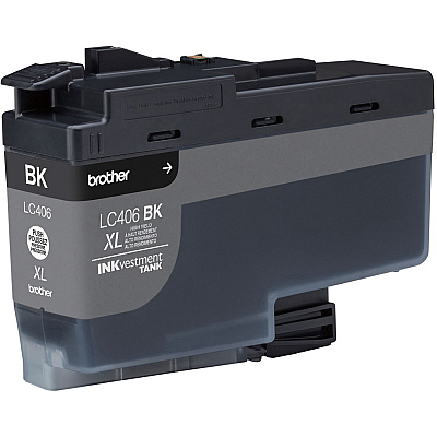 Brother INKvestment LC406XLBK Original High Yield Inkjet Ink Cartridge - Single Pack - Black - 1 Each (BRTLC406XLBKS)
