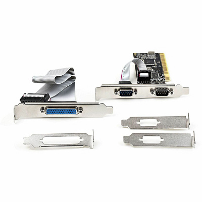 StarTech Serial/parallel Pci Card With Dual Serial Rs232 Ports (db9) & 1x Parallel Lpt Port (db25), Pci Combo Adapter Card, Pci Expansion Card Controller (PCI2S1P2)