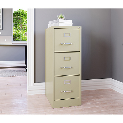 Lorell Fortress Series 22" Commercial-Grade Vertical File Cabinet (LLR42296)