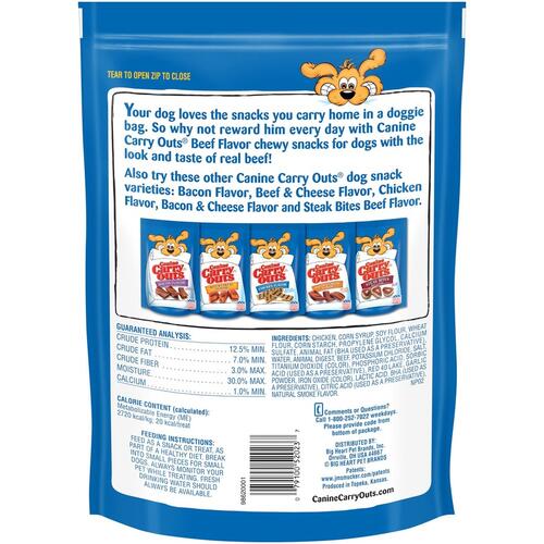 Canine Carryouts Beef Flavor Chewy Dog Treats (50154)