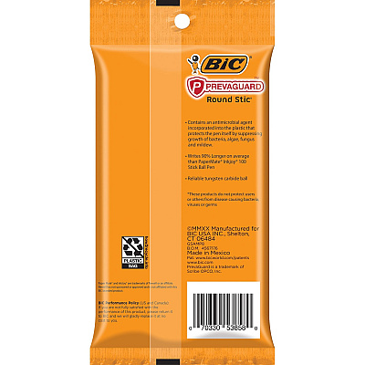 BIC PrevaGuard Round Stic Ballpoint Pen (BICGSAMP81BE)