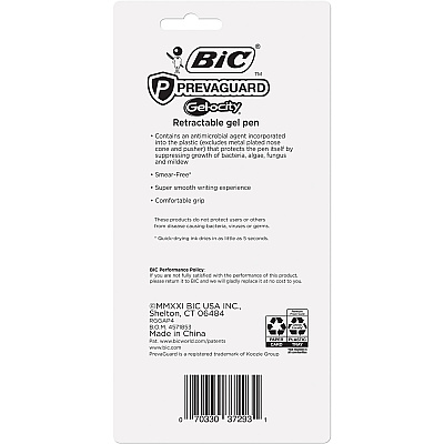 BIC PrevaGuard Gel-ocity Gel Pen (BICRGGAP4BK)