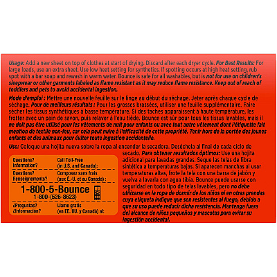 Bounce Outdoor Fresh Fabric Softener Dryer Sheets (PGC02664)