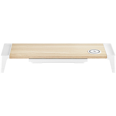 Bostitch Wireless Charging Wooden Monitor Stand (BOSSTND2408WH)