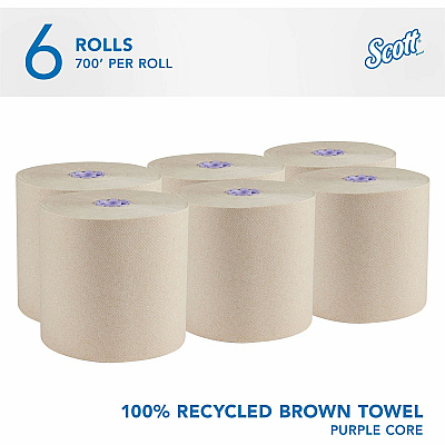 Scott Essential 100% Recycled Hard Roll Towels (KCC54038)