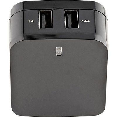 StarTech 2 Port Usb Wall Charger (2.4a / 1a Port) (USB2PACUBK)