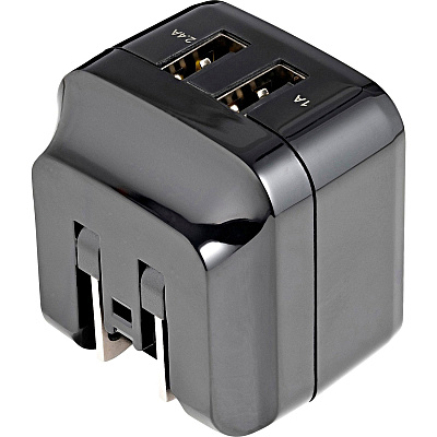 StarTech 2 Port Usb Wall Charger (2.4a / 1a Port) (USB2PACUBK)