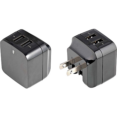 StarTech 2 Port Usb Wall Charger (2.4a / 1a Port) (USB2PACUBK)
