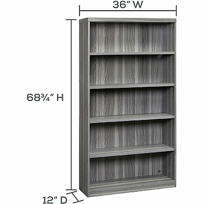 Safco Aberdeen Series 5-Shelf, Bookcase (AB5S36LGS)