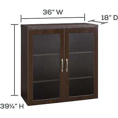 Safco Aberdeen Series Glass Display Cabinet (AGDCLDC)