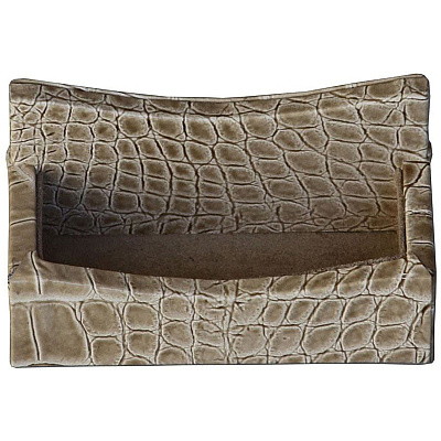 Protacini Breeze Beige Italian Patent Leather Business Card Holder (A6307)