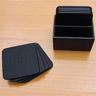 Dacasso Leather Square Coaster Set (A1043)