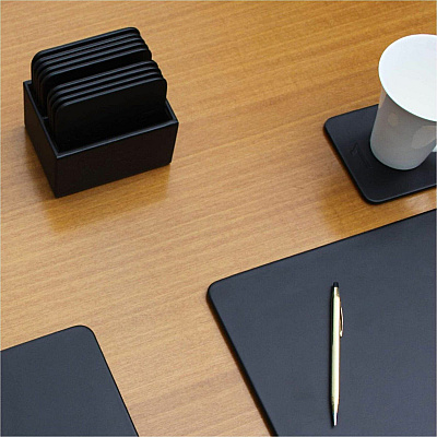 Dacasso Leather Square Coaster Set (A1043)