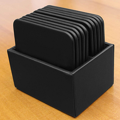 Dacasso Leather Square Coaster Set (A1043)