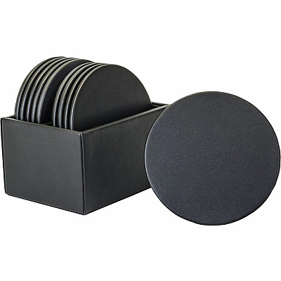 Dacasso Leatherette Round Coaster Set (A1335)