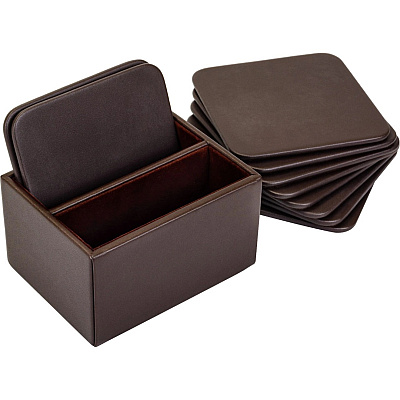 Dacasso Leather Square Coaster Set (A3443)