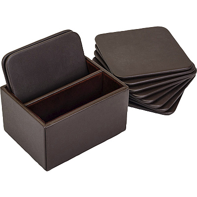Dacasso Leather Square Coaster Set (A3443)
