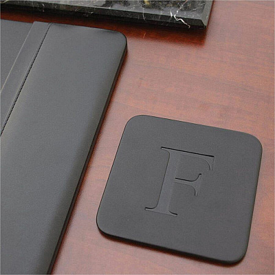 Dacasso Leatherette Square Coaster Set (A1343)