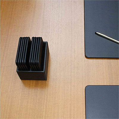 Dacasso Leatherette Square Coaster Set (A1343)