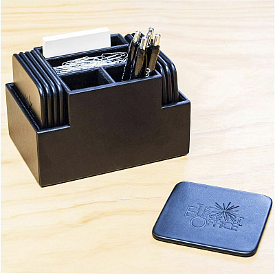 Dacasso Leather Square Coaster Set (A1059)
