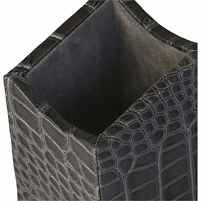Protacini Castlerock Gray Italian Patent Leather Pencil Cup (A6210)