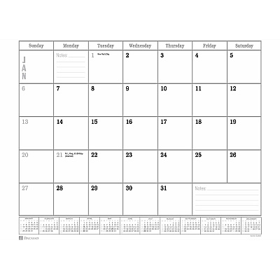 Dacasso Rustic Leather Calendar Desk Pad (P3240)