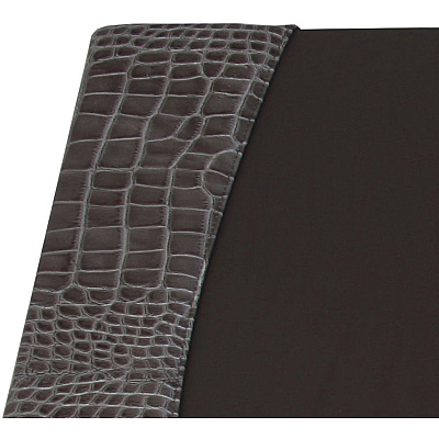 Protacini Castlerock Gray Italian Patent Leather 34" x 20" Side-Rail Desk Pad (P6201)