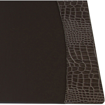 Protacini Castlerock Gray Italian Patent Leather 34" x 20" Side-Rail Desk Pad (P6201)