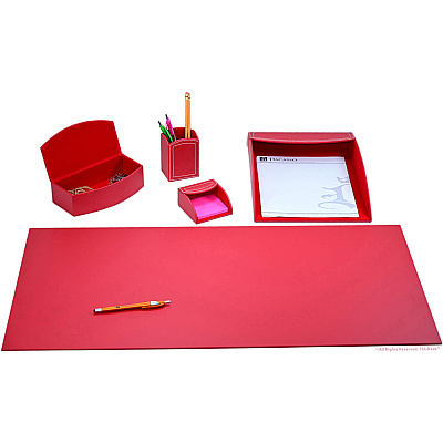 Dacasso 5-piece Home/Office Leather Desk Accessory Set (K6602)