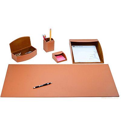 Dacasso 5-piece Home/Office Leather Desk Accessory Set (K6502)