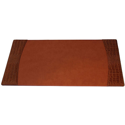 Protacini Cognac Brown Italian Patent Leather 3-Piece Desk Set (D6137)