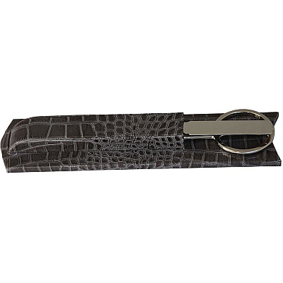Protacini Castlerock Gray Italian Patent Leather 7-Piece Desk Set (D6204)