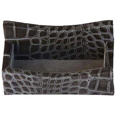 Protacini Castlerock Gray Italian Patent Leather 7-Piece Desk Set (D6204)