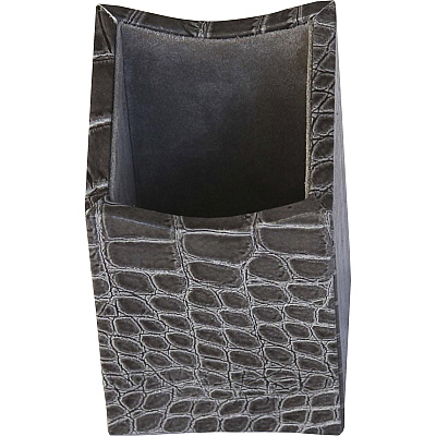 Protacini Castlerock Gray Italian Patent Leather 3-Piece Desk Set (D6237)