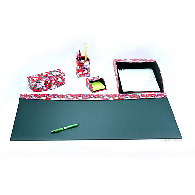Dacasso 5-piece Home/Office Leather Desk Accessory Set (K8202)