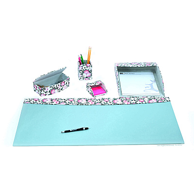 Dacasso 5-piece Home/Office Leather Desk Accessory Set (K8002)