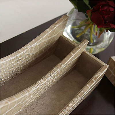 Protacini Breeze Beige Italian Patent Leather Letter Holder (A6308)