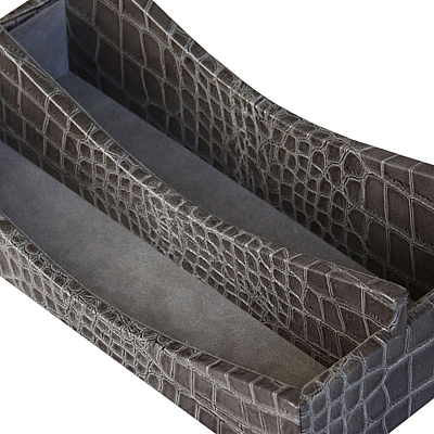 Protacini Castlerock Gray Italian Patent Leather Letter Holder (A6208)